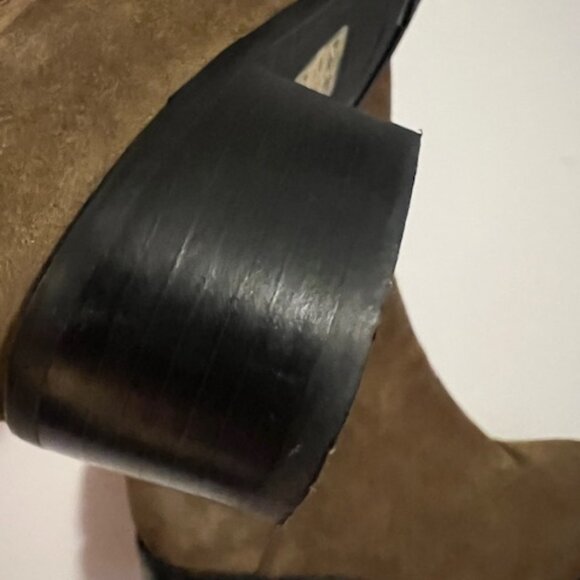 Stuart Weitzman Suede RESERVE over the knee boots, size 37 brown khaki - Picture 8 of 15